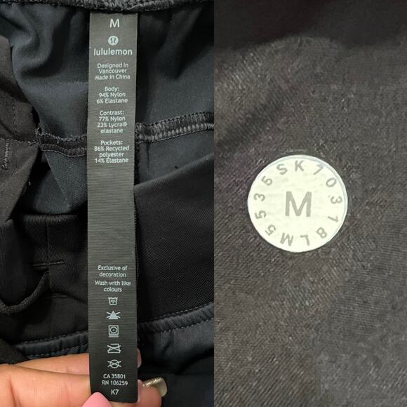 Lululemon Men’s Black Great Wall Pant Size Medium - Picture 12 of 12